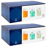 Tradineur - Pack de 2 Cajas de 6 Vasos Modelo Bodega - 34,5 cl - Fabricado en Vidrio Resistente - Apto para lavavajillas - 12 Uds Totales