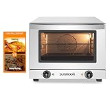 SUNMOON Horno de Convección Horno Industrial，23L, 2100W, Convección, Doble acristalamiento - Horno Sobremesa De Convección con Temporizador y contra Protección Sobrecalentamiento