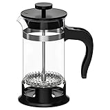 Ikea UPPHETTA - Cafetera para té, 0,4 l, cristal y acero inoxidable