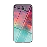 MadBee Funda para Samsung Galaxy J5 Prime [con Protector de Pantalla],9H Cristal Templado [Cielo Estrellado] + Borde de TPU Silicona Suave Fundas Case Cover (Cielo Estrellado Color)