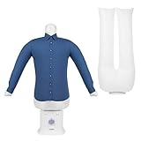 Klarstein ShirtButler Deluxe secadora y planchadora automática - 2 en 1: secadora y planchadora, calentador de seguridad de 1250 W, tecnología HotAir tension, temporizador. nylon Oxford, Blanco seda