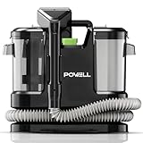Powell Limpiador de Alfombras 450W – Aspiradora de Inyección y Extracción 13000PA, Depósito 1,8L, Para Tapicerías, Alfombras, Sofás y Coche – Cable 5m, Ligero 3,5kg, Negro