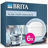 BRITA Cartucho Filtrante de Agua MAXTRA PRO Pure Performance (All-in-1) Pack 6 | Recambio original para todas las jarras BRITA para agua de sabor puro - filtra PFAS, cloro, cal y metales