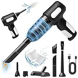 Aspirador de Mano Potente sin Cable 7000Pa, 3 en 1 Aspiradora de Mano sin Cable con Succión, Soplado, Aire Comprimido, Carga USB Aspirador Coche sin Cable con 2 Filtro Lavable para Coche Oficina Hogar