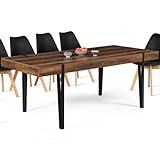 IDMarket - Mesa de comedor Austria para 10 personas con base de perno, 200 cm