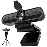 VIZOLINK W4DS Webcam 2k con Micrófonos, Cámara Web Full HD con 78°Gran Angular, Coque Fijo, Tapa de Privacidad y Trípode, para Conferencia, Videollamada, Transmisión en Vivo y Aprendizaje