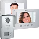 ELRO DV4000-2 Kit de Videoportero │ 2 Apartamentos │ Cámara 1080P Full HD con visión Nocturna │ Cable de 4 Hilos │ 16 Tonos de Llamada