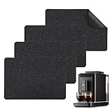 GGesii 4 almohadillas ignífugas, manta ignífuga para cafeteras de 30 x 45 cm, base resistente al calor, para cafeteras, hornos microondas y freidoras de aire caliente (negro)
