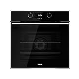 Teka HLB 840 - Horno Multifunción SurroundTemp de 60 cm con HydroClean PRO, 9 Funciones de Cocinado, Touch Control, Color Cristal Negro con Marco