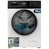 Cecotec Lavadora 12Kg Carga Frontal Bolero Dresscode 12410 Inverte. 1400rpm, 16 Programas, Clase A-20%, Bajo Consumo, Inverter Plus, Esteriliza con Vapor, Modo ECO, Drum Clean, Stop&Go y DelayStart