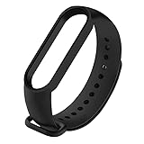 Todotumovil Correa de recambio para Xiaomi Mi Band 3. Pulsera de silicona de reloj inteligente Color Negro