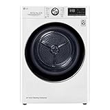 LG RC80V9AV2W - Secadora de ropa, bomba de calor, 8kg, carga frontal,inteligencia artificial, 62 dB, Color Blanco