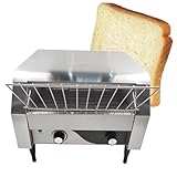 XNXYSMKJ Tostadora Comercial con Cinta transportadora Tostadora de Acero Inoxidable con Tubos de Calentamiento Superior e Inferior y Bandeja para Migas, 150/300/450 rebanadas (450pieces/H)