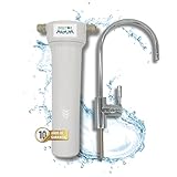 DOCTOR AGUA Filtro de Agua Ecológico HIP Ultra Purify con Zeolita - Bajo Encimera 300L/H - Bactericida Antiviral Elimina 99% Impurezas - Conserva Sales Minerales del Agua - 10 Años Garantía