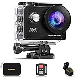 Apexcam Cámara Deportiva 4K 20MP WiFi Cámara subacuática Ultra HD Impermeable 40M Action Camera 2.0'LCD 170° Gran Angular 2.4G Remoto 2 baterías de 1050mAh y Accesorios Multiples