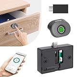 Cerradura de Armario con Huella Dactilar, MYPIN Cerradura Biométrica Inteligente con huella dactilar, USB recargable, Sin Llave, Cerradura Electrónica Para Cajones, Armarios, Hogar y Oficina