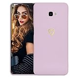 Kaywzo Funda para Samsung Galaxy J4+/J4 Plus,Carcasa de Suave Silicona con Patrón del Corazón,Diseño Minimalista,Ultradelgado Lindo Mujeres Phone Case Cover,Morado