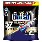 Finish Powerball Ultimate All in 1 Pastillas para el Lavavajillas, Eficaz contra Manchas Resecas, 57 Pastillas