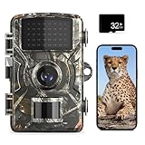 Ywmkasl cámara de caza 16MP 1080P, HD vigilancia impermeable 38 LEDs gran angular 120 ° infrarrojos visión nocturna animales trampas cámara fotográfica IP66 impermeable con tarjeta de memoria 32G