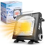 Z.M.C Calentador Portátil 2 en 1 y Estufa de Gas, Calefactor de Camping Multifuncional de Cerámica 1,7 kW para Exteriores e Interiores, Móvil Con Encendido