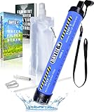 Baytiz ® Filtro de Agua - Mini Purificador Portatil - Kit Supervivencia Militar Camping Accesorios Botella Niños Jarra Filtradora Mochila Montaña Hidratacion Pastillas Potabilizadoras Filtros Pastilla
