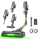 Ultenic U20 Aspiradora sin Cable 55Kpa/60Min, Cepillo Anti-Enredo Mejorado 2025, Aspirador Escoba con Brazo Flexible, Limpieza Ultraprofunda Bajo Muebles sin Agacharse, para Alfombra/Pelo de Mascotas