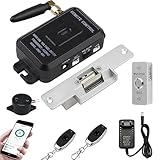 FTes RFKits Tuya Sistema de Control de Acceso de Bloqueo,Emparejado con NC Cerradura Electrónica, Mando a Distancia Inalámbrico y Botón de Salida