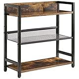 IBUYKE Especiero de 3 Niveles, Organizador Especias, Organizador escritorio, Estante de cocina,Para Comedor, Baño, Dormitorio, Oficina, Marrón Rústico TLJ021H