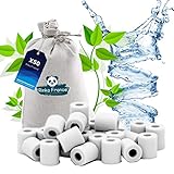 Rinko France | 50 perlas de cerámica para filtrar el agua del grifo – anti cal – elimina el mal sabor – ideal para jarra, cafetera, hervidor de agua, purificador natural