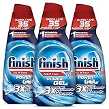 Finish All in 1 Max Power Gel, Detergente Gel para el Lavavajillas Regular - 105 dosis (3x35 dosis)