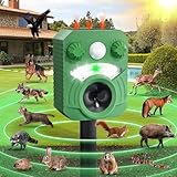 BNEHHOV Repelente de Gatos ahuyentador de pájaros Repelente al Aire Libre para Animales con LED Intermitentes Ahuyentador de Animales para Gatos Ratas Perros pájaros Zorros y Otros en El Jardín Patio