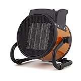 Orbegozo FHR 2040, calefactor eléctrico, cerámico profesional, 2000 W, 2 potencias de calor, control ajustable temperatura, protección contra sobrecalentamiento, posición ventilador, color rojo