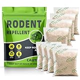WENQHL Repelente de Ratones para Exteriores,Repelente ultrasónico de Ratas,Repelente Natural de Ratones,Potente Repelente de roedores Mejorado,Elimina Ratones,Mantiene a los Ratones alejados-8P
