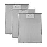 Pack 3 Filtros para Campana Extractora de Cocina | 02800905 | Compatible con Cata, Apelson y Nodor | de Aluminio Resistente | 320x260mm | Color Plata (3 unidades)
