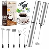 Espumador de Leche Recargable 5 Cabezales | Batidora de Varillas | Mezclador de Proteinas | Mixer | Milk Frother | Batidor te Matcha | Mini Batidora | Batidora de Leche Espuma (5 Cabezales)