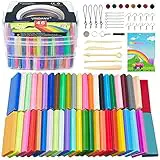 Vindany Arcilla Polimérica 46 Bloques de Color, 1.28KG/2.80LB de Horno Suave Hornear Arcilla con Herramientas de Modelado DIY Artesanía Set para Niños Regalo