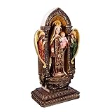 DRW Hornacina con la Virgen del Carmen de Resina Pintada a Mano 17x11x34 cm