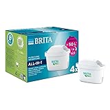 BRITA Pack de 4 cartuchos de filtro MAXTRA PRO All-in-1 – Nuevo MAXTRA +, Plus – reduce algunos pesticidas, herbicidas y residuos medicamentosos, cloro, sarro y algunos metales