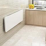 RELOVE Mesa flotante para comedor o cocina, plegable, invisible, repisa para ordenador flotante, para el hogar, mesa de lavandería plegable (60 x 30 x 1,6 cm) color blanco