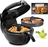 Tefal ActiFry Genius XL 2 en 1 YV9708 - Freidora sin Aceite, Tecnología Dual Motion, Capacidad XL, 9 Programas, Apta para el Lavavajillas para hasta 1,7 kg de Frituras, dos Zonas Cocción, Cocina Sana