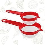 2 coladores de cocina ø 8 ø 10 cm, red fina de Nylon. 100% Made in Italy