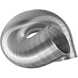 Vent Systems Tubo flexible redondo de aluminio DN 120 mm x 1,5 m de largo tubo de aluminio, manguera flexible, manguera de escape para calefacción y refrigeración aire acondicionado, secador,