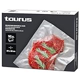 Taurus 999261000 - Pack de bolsas para envasar al vacío 20x30 cm, 50 unidades, Sous-vide, para la conservación de alimentos