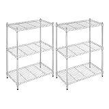 THINIA HOME Pack 2 Estanterías Metálicas con 3 Baldas Ajustables 76.2x58.9x34cm 240Kg