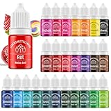Colorantes Alimentarios 26 Colores - Waysroma Alta Concentración Colorantes Alimentarios Líquido Reposteria Food Coloring para Colorear Galletas Pascua Macarons Pasteles Tartas Rosquillas
