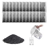 60 piezas Filtros de agua de carbón activado, Filtro de agua para filtro de carbón activo, Filtro de carbón activo, Filtro de agua de carbón activo, Bolsas de filtro de carbón activo