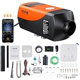 VEVOR Calentador de Aire Diesel 12V 2kW Consumo 0,12-0,26L/h Calefacción Estacionaria 8~36°C Ajustable 10-15m² Control Inteligente con LCD Bluetooth Mando a Distancia Tanque de 10L para Camión Barco