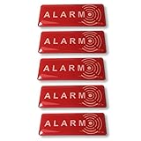 Pack de Pegatinas disuasorios - 5 Pegatinas de Seguridad para Interior/Exterior - 49 x 19 mm