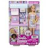 Barbie - Estuche comerciante de helados - Muñeca - de 3 años