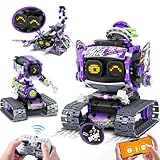 INSOON Juguete de construcción de robot de ingeniería con ojos LED y sonido, aplicación remota recargable, juego de construcción de robots 458 unidades, 3 en 1 Technic RC Juguetes regalo para niños y